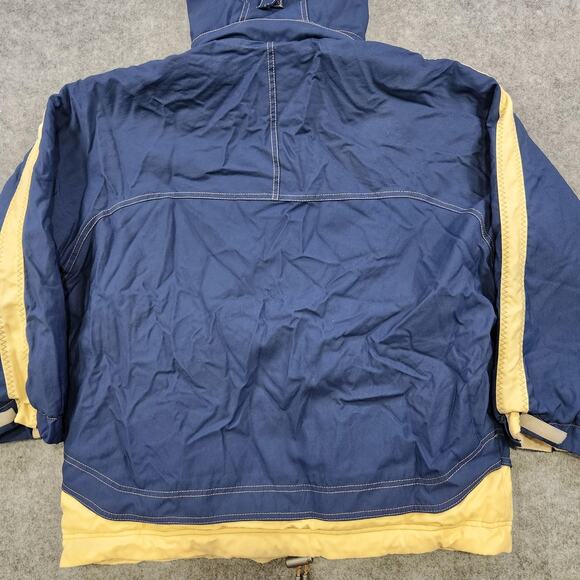 VTG Ellesse Sunflower Jacket Mens Large Pullover Hooded Japan 90s Fleece Lined - Picture 14 of 16